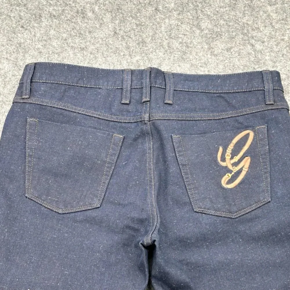 Gucci Dark Blue Denim Jeans‎ IT 48 US 33 Made in Italy Logo Pocket